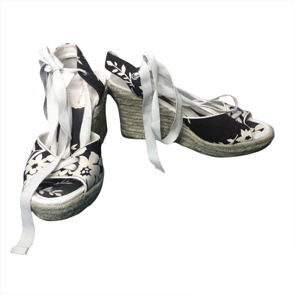 SIZE 6.5 Montego Bay Wedge Wrap sandals